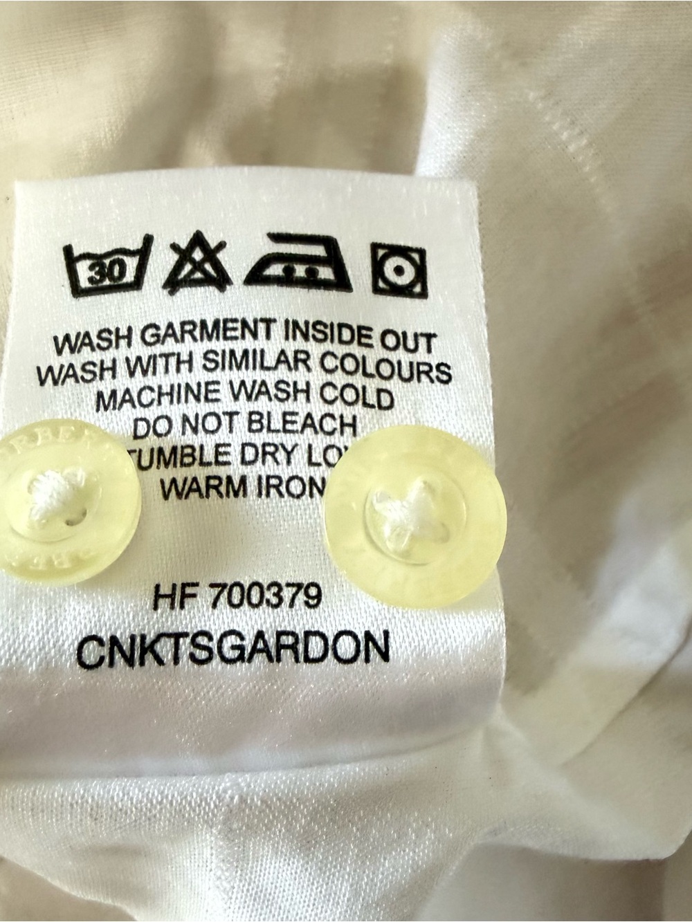 Burberry London White Jacquard Nova Check Button Up Shirt Medium - Picture 10 of 12